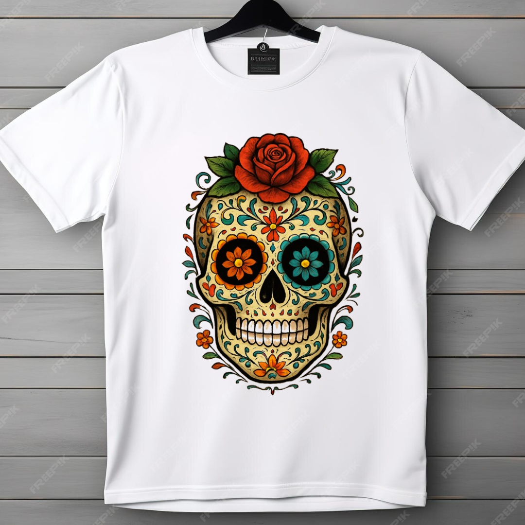 Vintage Skull with Roses T-Shirt