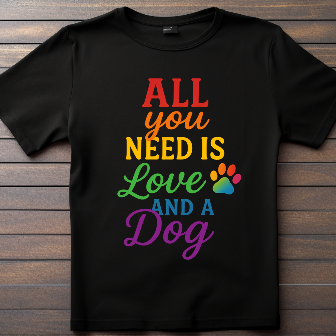 Love & Dog Paw Print T-Shirt