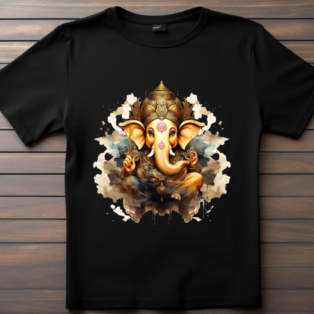 Ganesh ji printed Crew T-Shirt