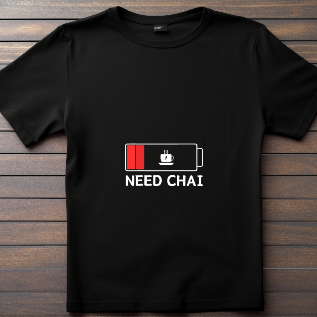 Unisex need chai printed T-Shirt